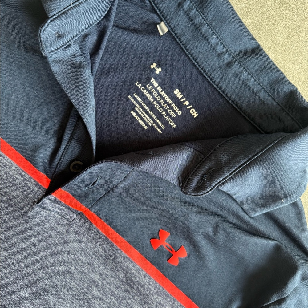 Under Armour Navy and Red Polo Shirt